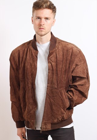 VINTAGE SUEDE BOMBER JACKET