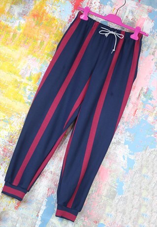 BLUE N MAROON STRIPE JOGGERS