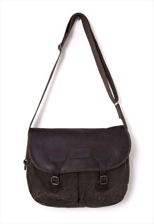 BARBOUR MESSENGER BAG SHOULDER WAX WAXED GREEN