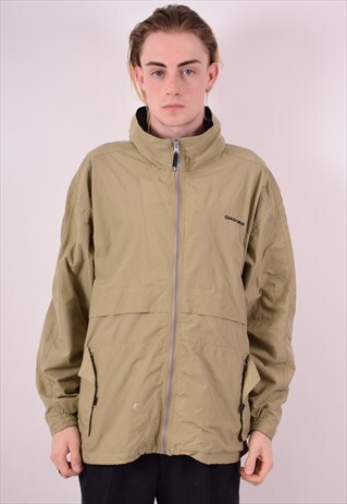 DIADORA MENS VINTAGE JACKET MEDIUM KHAKI 90S