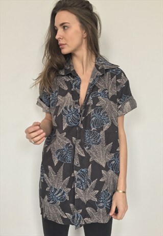 PATTERNED OVERSIZED RETRO VINTAGE UNISEX FESTIVAL SHIRT