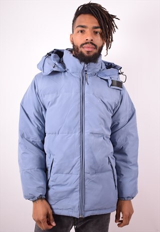 KAPPA MENS VINTAGE PADDED JACKET MEDIUM BLUE 90S