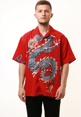 90S VINTAGE ROCKCLUB DRAGONS OLDSCHOOL RETRO SHIRT 14857