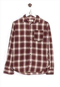 Vintge  Jack &Jones Flannel Shirt Checkered Pattern Red/Grey