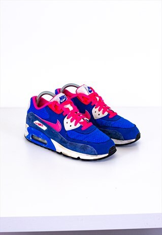 VINTAGE NIKE COLOUR BLOCKED AIR MAX 90 TRAINERS SIZE 5 UK