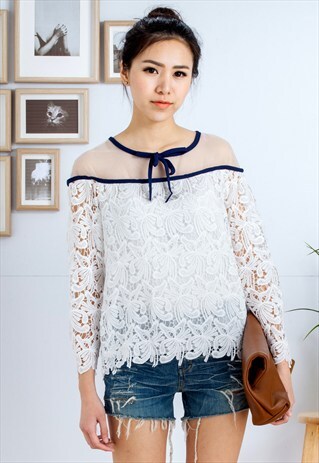SHEER PANELS BLOUSE