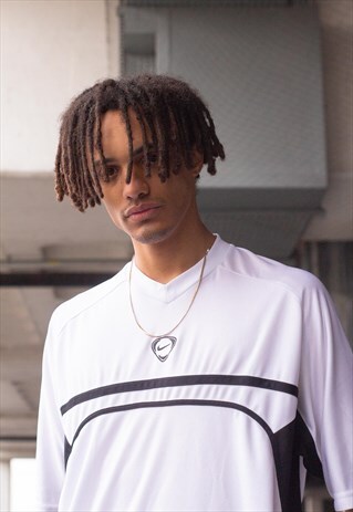VINTAGE EARLY 00'S EMBROIDERED CENTRAL SWOOSH T-SHIRT, WHITE