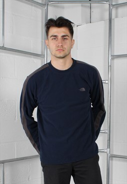 Vintage The North Face Sweatshirt in Navy with Logo XL