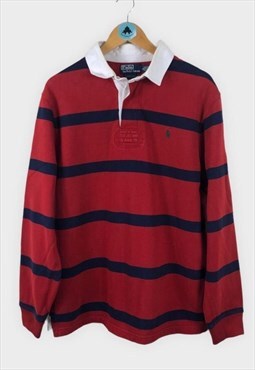Vintage Ralph Lauren Rugby Shirt / Polo Striped Long Sleeve