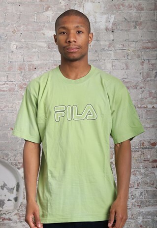 VINTAGE FILA LOGO T-SHIRT GREEN