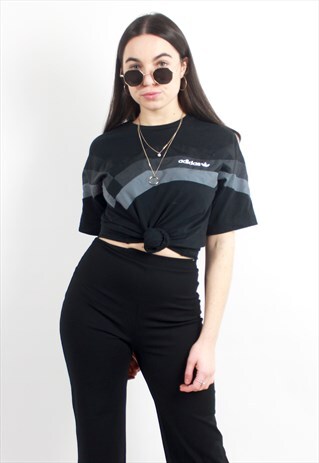 90'S RETRO BLACK & GREY T-SHIRT
