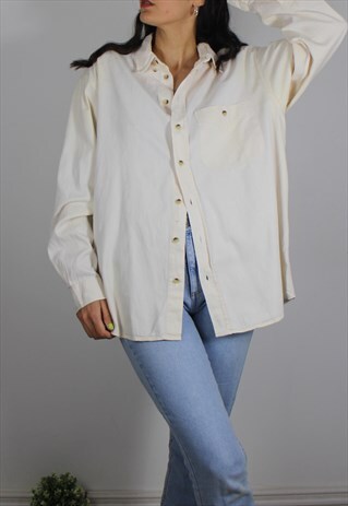 VINTAGE CORDUROY SHIRT IN CREAM