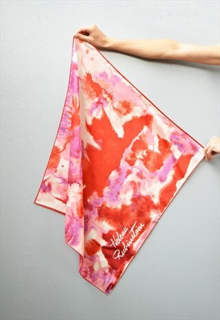 90'S TIE DYE SILK HAND PAINTED ABSTRACT PSYCHEDELIC SCARF