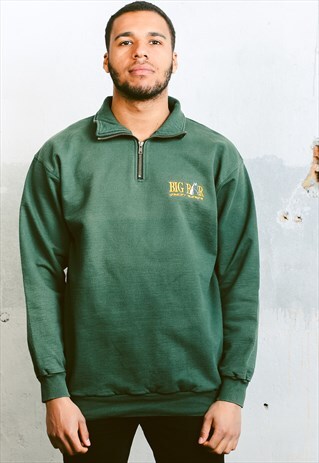 VINTAGE 90S 1/4 ZIP COLLAR SWEATSHIRT
