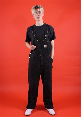 VINTAGE BLACK CARHARTT WORKMANS DUNGAREES