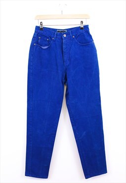 Vintage Mom Jeans Blue Straight Fit With Pockets 90s
