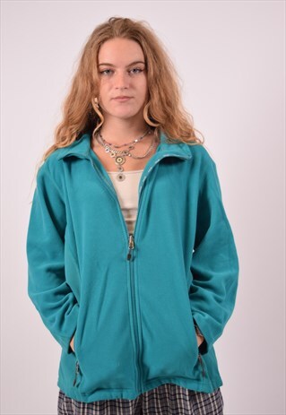 VINTAGE NIKE FLEECE JACKET BLUE