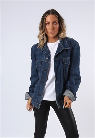 DENIM JACKET MUSTANG OVERSIZED FITTED VINTAGE UK 18 (HDAL)