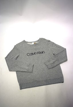 Vintage 90s Calvin Klein Grey Logo Sweatshirt