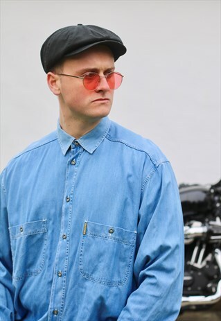 ARMANI VINTAGE HEAVYWEIGHT LIGHTWASH DENIM SHIRT