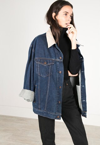 VINTAGE 80S LEVI'S CONTRAST COLLAR JACKET / AVELINASREWORKS