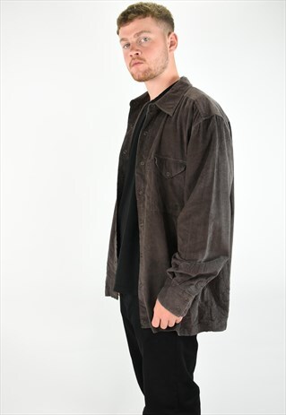 VINTAGE TIMBERLAND CORDUROY BROWN LONG SLEEVE SHIRT