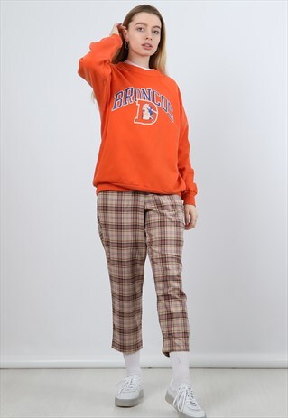 VINTAGE CHAMPION ORANGE LARGE PRINT SWEATSHIRT