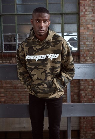 OVERSIZED LOGO HOODIE - CAMO
