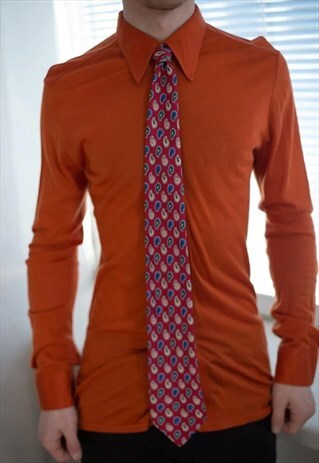 VINTAGE 70'S RED PATTRNED TIE