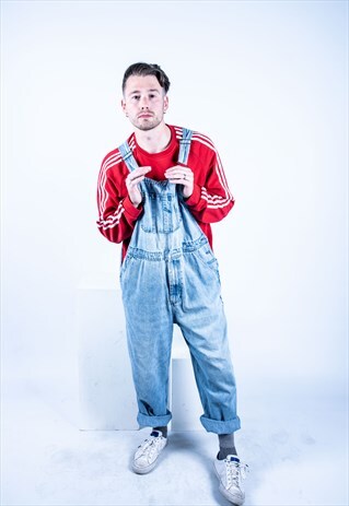 VINTAGE DUNGAREES IN BLUE DENIM