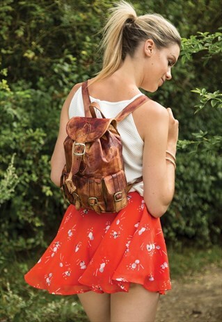 VINTAGE STYLE POLISHED MINI RUCKSACK