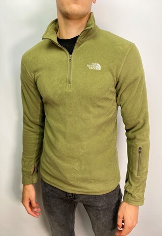 vintage quarter zip fleece mens