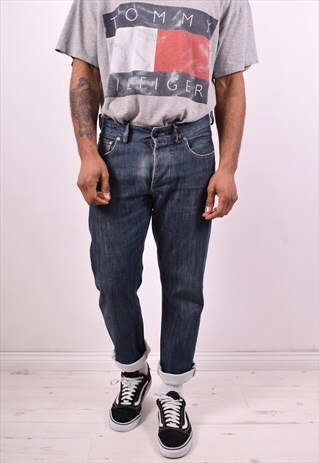 STONE ISLAND MENS VINTAGE JEANS W34 L30 BLUE 90S