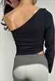 ELLIE ASYMMETRIC ONE SHOULDER TOP