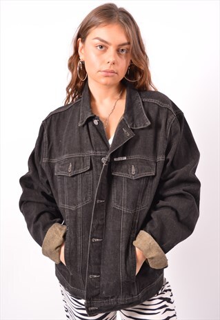 VINTAGE CALVIN KLEIN DENIM JACKET BLACK