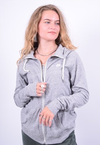 VINTAGE NIKE HOODIE JUMPER GREY
