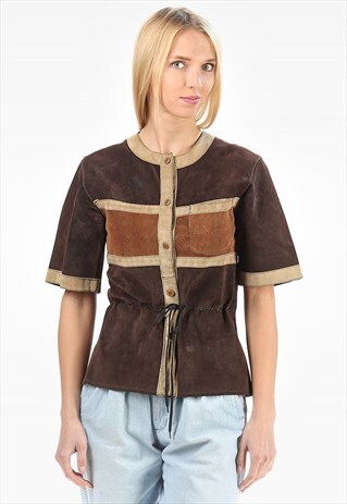 VINTAGE BOHO TOP SUEDE