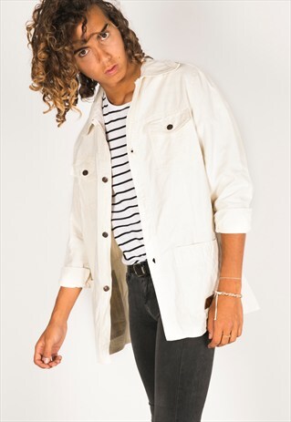 VINTAGE 80S LEVIS LONG DENIM JACKET / R367