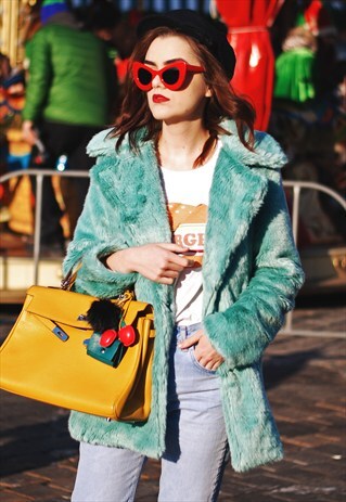 SHAGGY FAUX FUR COAT