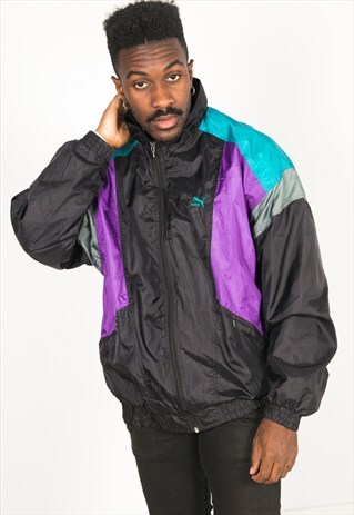 VINTAGE 80S USA PUMA SHELL SPORT JACKET / R102