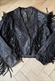 LEATHER JACKET WITH FRINGE, LEATHER WESTERN JACKET