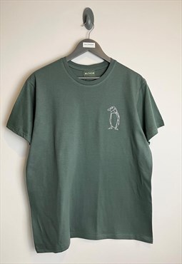 Origami Penguin t-shirt- Olive unisex fit