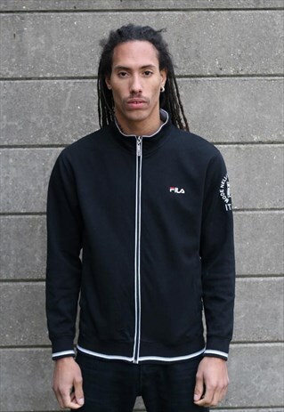 RARE 90'S FILA ITALIA VINTAGE BLACK ZIP UP JUMPER UNISEX