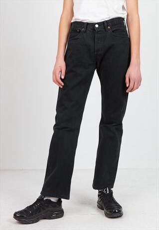 VINTAGE BLACK LEVI'S 501 FIT DENIM JEANS