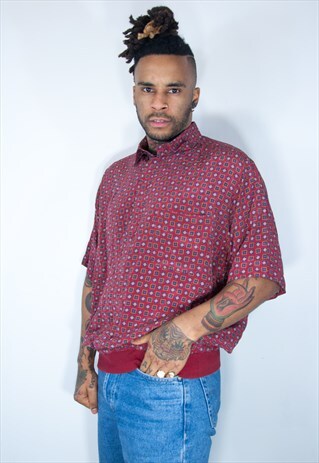 VINTAGE HAWAIIAN CRAZY PATTERNED SHIRT