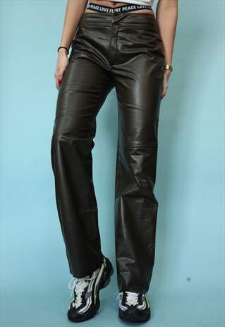 VINTAGE 90'S MEXX FAUX LEATHER TROUSERS