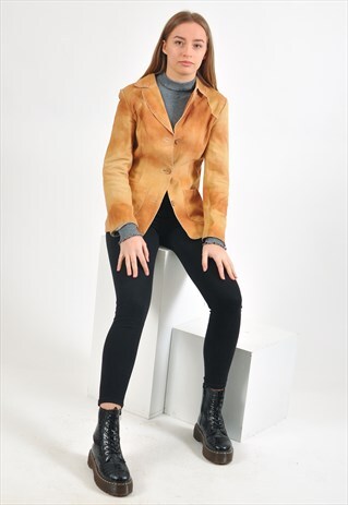 VINTAGE 90'S SUEDE LEATHER BLAZER JACKET