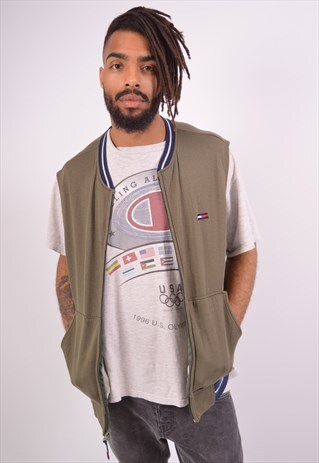 VINTAGE TOMMY HILFIGER GILET KHAKI