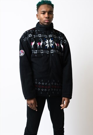 VINTAGE POLAR PATTERNED FLEECE
