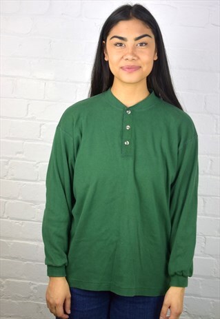 VINTAGE 90'S NAF NAF 1/4 BUTTON SWEATSHIRT